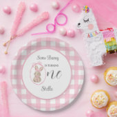 Some Bunny Paper Plate 1st Birthday Party Papieren Bordje (Feest)