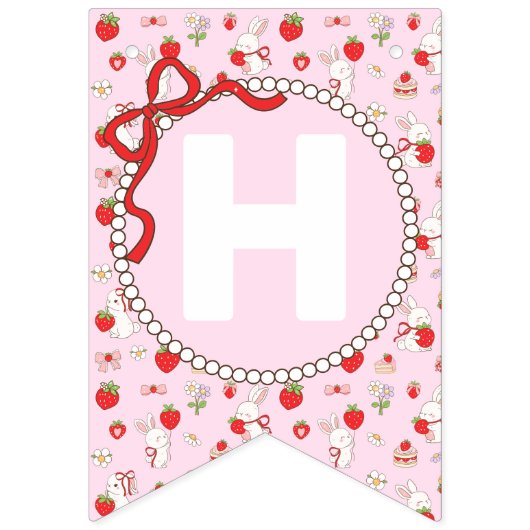 Some Bunny Pink Birthday Banner (Tweede vlag)