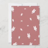 Some Bunny Roze Strikje Baby Shower Kaart (Achterkant)