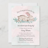 Some-bunny speciaal boek baby shower voor meisje kaart (Voorkant)