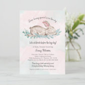 Some-bunny speciaal boek baby shower voor meisje kaart (Staand voorkant)