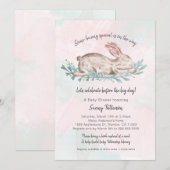 Some-bunny speciaal boek baby shower voor meisje kaart (Voorkant / Achterkant)