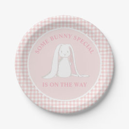 Some Bunny Special is onderweg Baby Shower Papieren Bordje