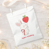 Some Bunny Strawberry Balloon Verjaardag Bedankzakje (Geknipt)