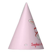 Some Bunny Strawberry Pink Birthday Feesthoedjes (Links)