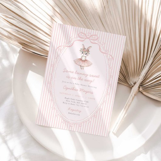 Some Bunny Sweet on the Way Baby Shower Invitation Kaart