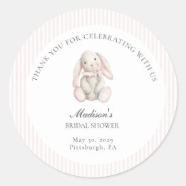 Some Bunny Sweet Roze Baby Shower Ronde Sticker
