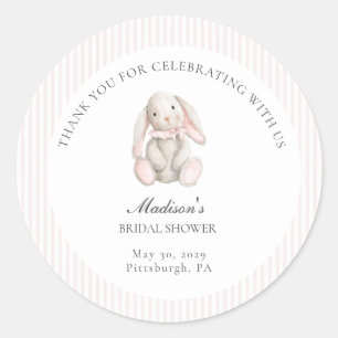 Some Bunny Sweet Roze Baby Shower Ronde Sticker