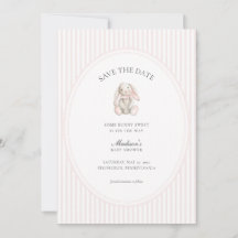 Some Bunny Sweet Roze Baby Shower Save the Date