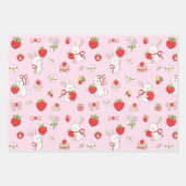 Some Bunny Verjaardag Roze Inpakpapier Vel (Voorkant 2)