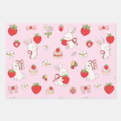 Some Bunny Verjaardag Roze Inpakpapier Vel (Voorkant)