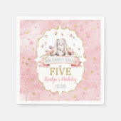 Some Bunny viert vijfde verjaardag Servet (Voorkant)