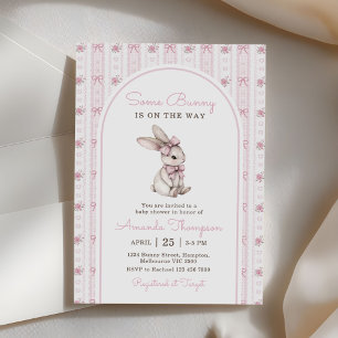 Some Bunny Vintage Konijn Baby Shower Kaart