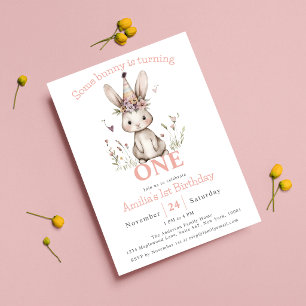 Some Bunny wordt één leuk feestje voor de 1e verja Kaart
