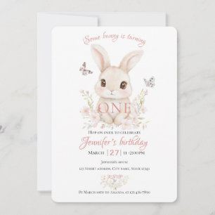 Some Bunny wordt één verjaardagsuitnodiging Kaart
