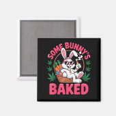 Some Bunnys Baked Easter 2025 Chill Funny Stoner T Magneet (Voorkant / Achterkant)
