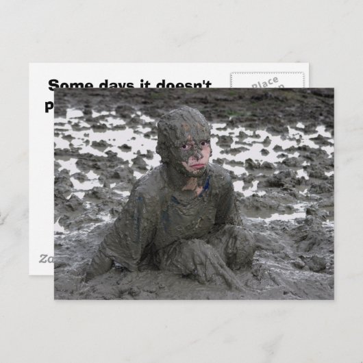 Some days it doesn't pay to get out of bed briefkaart (Voorkant / Achterkant)