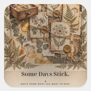 Some Days Stick Memory Keepsake T-shirt Vierkante Sticker