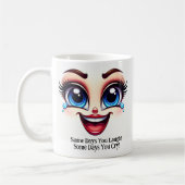 Some Days You Laugh! Fabulous Eyes Funny Face Koffiemok (Links)