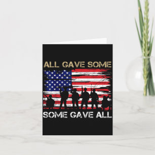 Some Gave Patriottische Vlag Veteranen Herdenkings Kaart