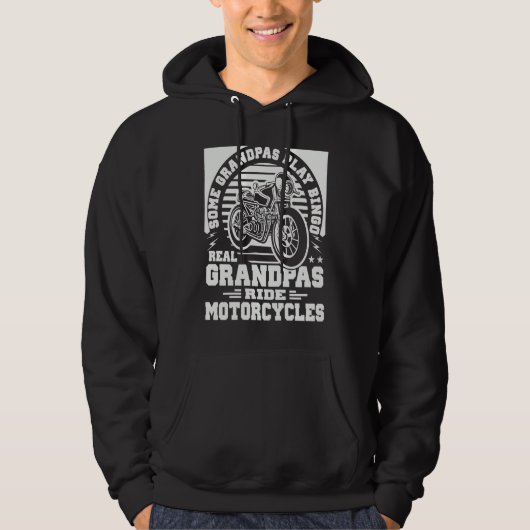 Some Grandpas Play Bingo Real Grandpas Ride Motorc Hoodie (Voorkant)