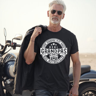 Some Grandpas Play Bingo Real Grandpas Ride Motorc T-shirt