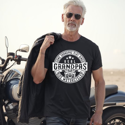 Some Grandpas Play Bingo Real Grandpas Ride Motorc T-shirt