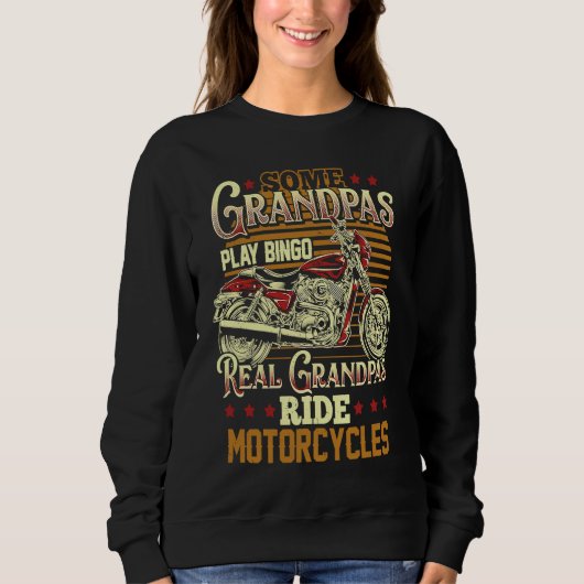 Some Grandpas Play Bingo Real Grandpas Ride Motorc Trui (Voorkant)