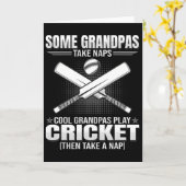 Some Grandpas Take Naps - Funny Cricket Playing  Kaart (Gele Bloem)