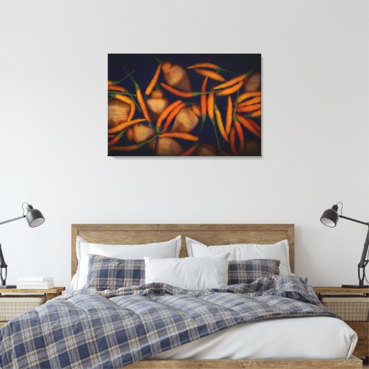 Some Like It Hot Oranje Peper Canvas Afdruk (Insitu (Slaapkamer))