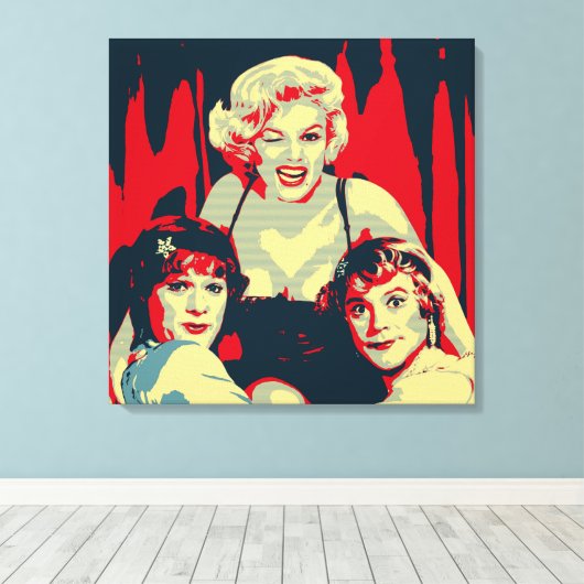 Some like it hot Pop Art Canvas Afdruk (Insitu (Houten vloer))