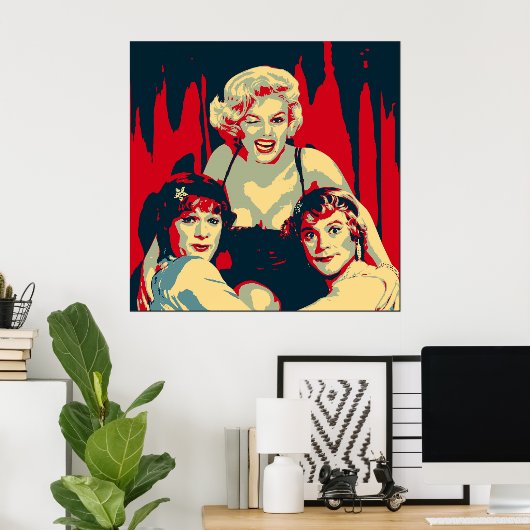 Some like it hot Pop Art Poster (Thuiskantoor)