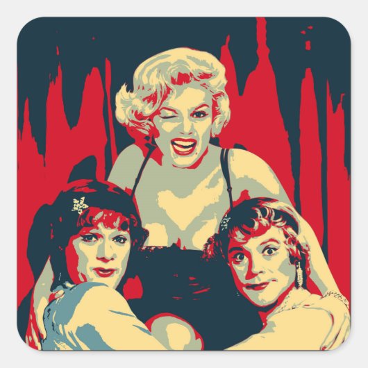 Some like it hot Pop Art Vierkante Sticker (Voorkant)