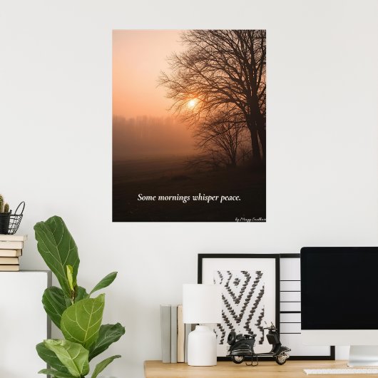 Some Mornings Whisper Peace – Winter Calm Art Prin Poster (Thuiskantoor)