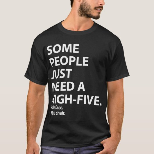 Some people need a highfive in the face friend boy t-shirt (Voorkant)