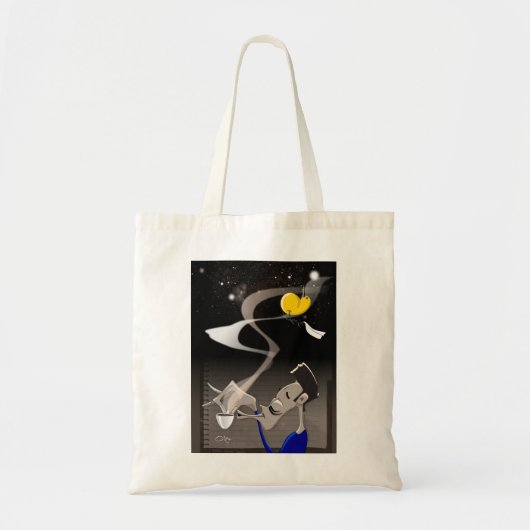 Somebird - Tijd voor koffie Canvas tas (Voorkant)