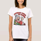 SOMEBODY SPIKED THE EGGNOG  T-SHIRT (Voorkant)
