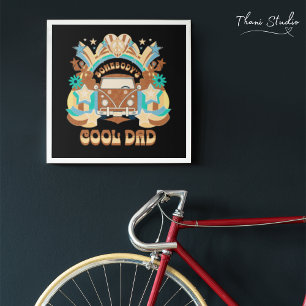 Somebodys Cool Papa Vintage Auto Retro 80s Vibe Perfect Poster