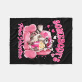 Somebody's Feral Valentine Cute Raccoon Xoxo Valen Fleece Deken (Voorkant (Horizontaal))