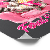 Somebody's Feral Valentine Cute Raccoon Xoxo Valen Poster (Hoek)