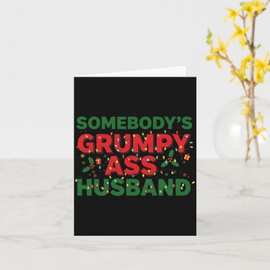 Somebody's Mpy Husband Christmas Shirt _ Funny Xma Kaart (Gele Bloem)