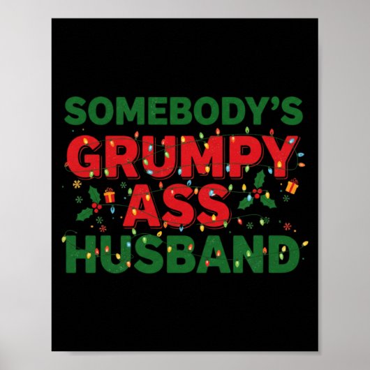 Somebody's Mpy Husband Christmas Shirt _ Funny Xma Poster (Voorkant)