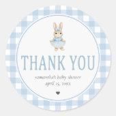 Somebunny Baby Borrel Ronde Sticker (Voorkant)