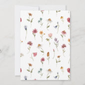Somebunny Baby shower Invitation Wildflower Kaart (Achterkant)
