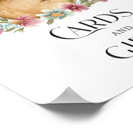 Somebunny Baby shower Kaarten en geschenken Poster (Hoek)