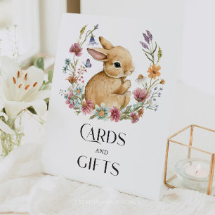 Somebunny Baby shower Kaarten en geschenken Poster Reclamebord Met Voetstuk