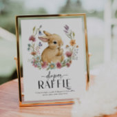 Somebunny Baby shower Luier Raffle Sign Poster