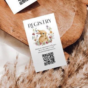 Somebunny Baby shower Registry Enclosure Kaarten