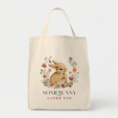 Somebunny Baby Shower Wildflower Boodschappentas Tote Bag (Voorkant)