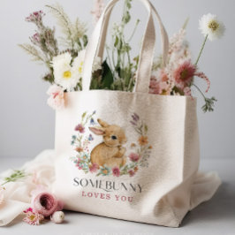 Somebunny Baby Shower Wildflower Boodschaptas Tote Bag